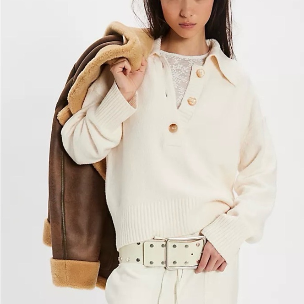 FP Movement Trading Up Polo in the color Ivory